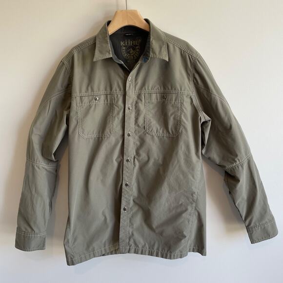 Kuhl Bakbone Mens Hiking‎ Shirt Size M Long Sleeve Button Up Utility Outdoor - Picture 1 of 8